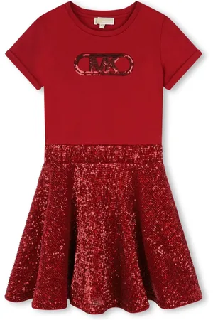 Michael Kors Logo-print sequin-embellished dress