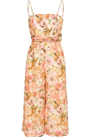 ZIMMERMANN Golden strapless playsuits