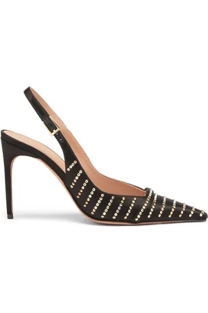 MALONE SOULIERS 90mm crystal-embellished slingback pumps