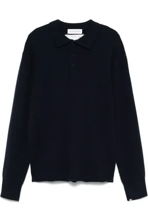 EXTREME CASHMERE Decorative-stitching polo sweater