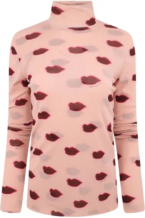 Stella McCartney Lips-print long-sleeve top