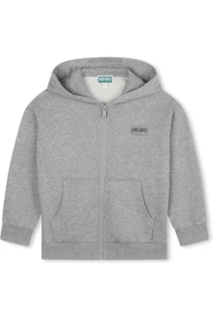 Kenzo Logo-print m??lange-effect hoodie