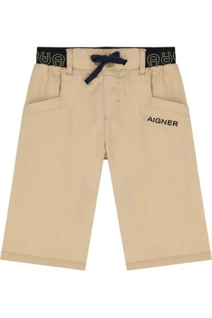 Aigner Logo-waistband cotton shorts