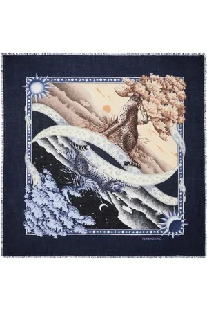 Salvatore Ferragamo Day & Night-print shawl