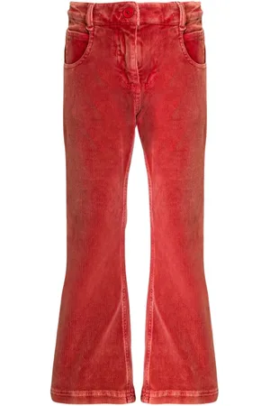 Etro Cotton velvet bootcut trousers