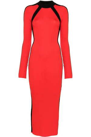 Patrizia Pepe Ribbed-knit midi dress