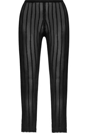 The Attico Semi-sheer striped leggings