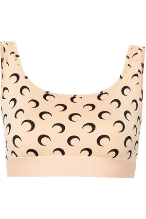 Marine Serre Moonogram-pattern bra
