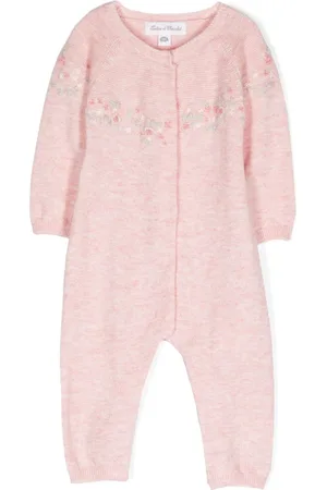 Tartine Et Chocolat Floral-embroidered romper