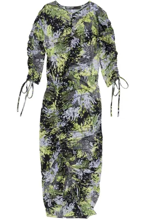 Bimba y Lola All-over graphic print ruched midi dress