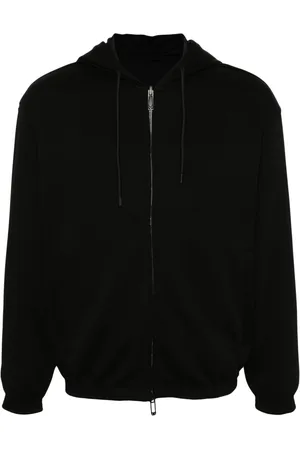 Emporio Armani Zipped drawstring hoodie