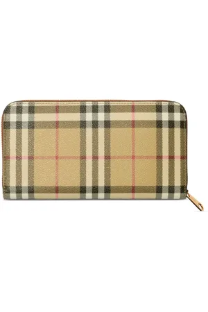 Burberry Checkered zip-up wallet
