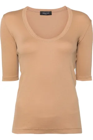 Fabiana Filippi Metallic-embroidery jersey top