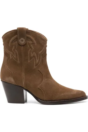 Maje 65mm Western suede boots