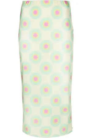 Sportmax Graphic-print midi skirt