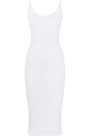 MUGLER Ribbed mididress