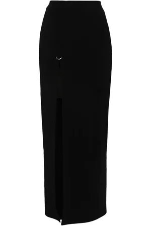 MUGLER Side-slit maxi skirt