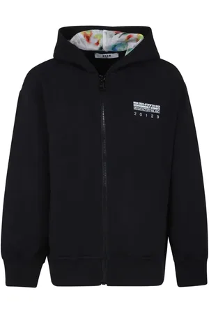 Msgm Logo-print zip-up hoodie
