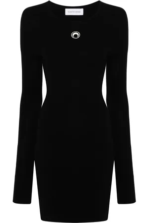 Marine Serre Logo-embroidered mini dress