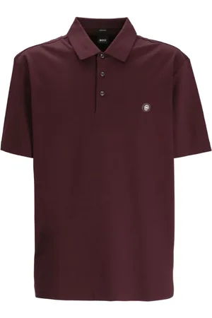 HUGO BOSS Logo-patch polo shirt