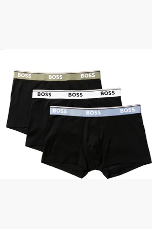 HUGO BOSS Stripe-trim logo-waistband boxers