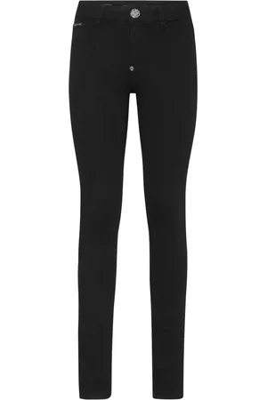 Philipp Plein Logo-appliqu?? mid-rise skinny jeans