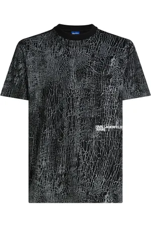 Karl Lagerfeld Cracked organic-cotton T-shirt