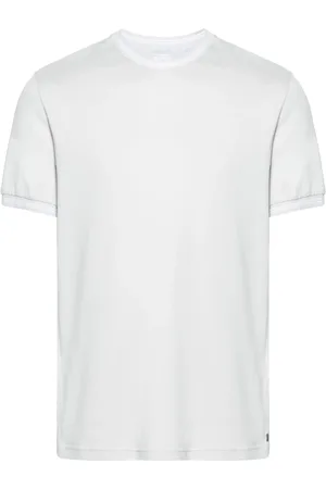ELEVENTY Striped-border T-shirt
