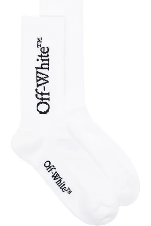 OFF-WHITE Bookish logo-intarsia socks