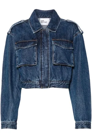 Self-Portrait Cropped denim jacket