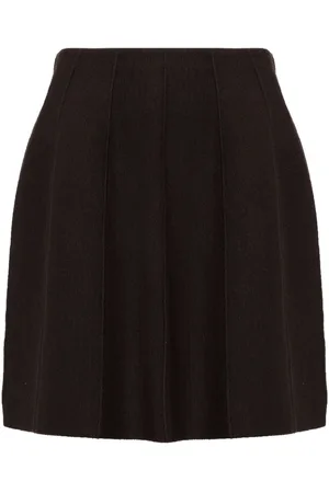 JNBY Ribbed-detailed knitted skirt