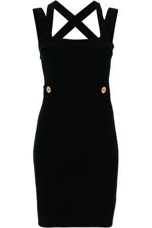 Patou Double-strap 3D-knit mini dress