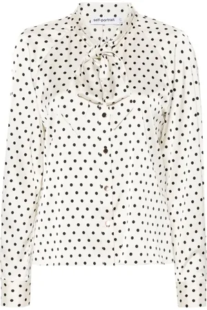Self-Portrait Polka-dot blouse