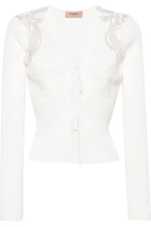 Twin-Set Lace laced-up cardigan