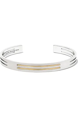 Le Gramme 18kt yellow gold and brushed titanium Ribbon bracelet