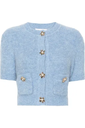 Self-Portrait Flower-buttons cardigan