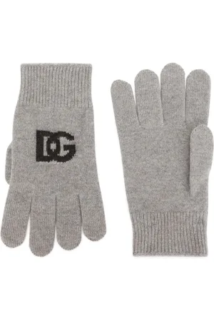 Dolce & Gabbana Logo-intarsia cashmere gloves