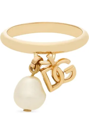 Dolce & Gabbana DG-logo pearl ring