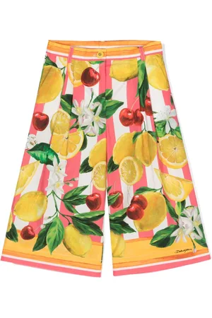 Dolce & Gabbana Wide-leg lemon-print trousers