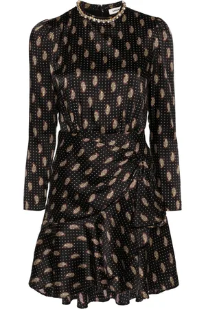 Sandro Paisley-print satin dress
