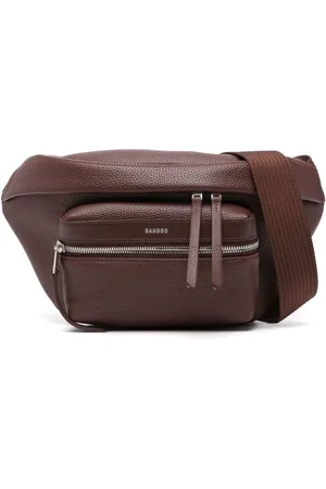 Sandro Coated-finish zipped belt bag