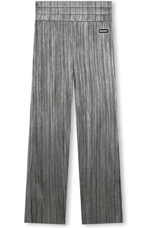 DKNY Pliss??-effect trousers