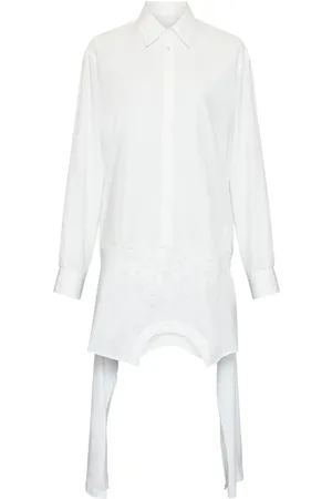 Maison Margiela Asymmetric cotton shirt dress