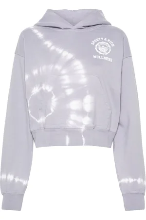 Sporty & Rich Logo-print cropped hoodie