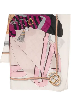 Twin-Set Mix-print scarf