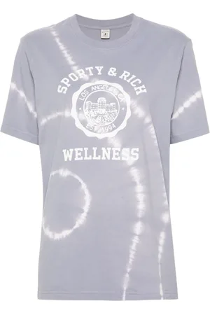 Sporty & Rich Logo-print tie-dye T-shirt