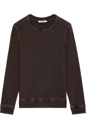 Zadig & Voltaire Chevron-embroidered organic-cotton sweatshirt