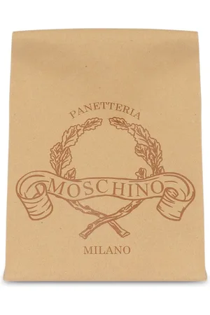 Moschino Logo-print paper clutch bag