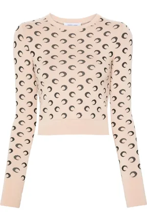 Marine Serre Crescent-moon-jacquard sweater
