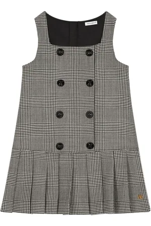 Dolce & Gabbana Glen-plaid pleated dress